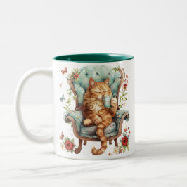 Kaffe Mugg för Cat Lovers Cute Cat Art