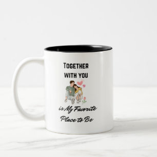 Kaffe Mugg för Par Hans och Hers
