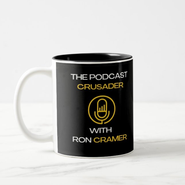 Kaffe Mugg för Podcast Crusader w/Ron Cramer (Vänster)
