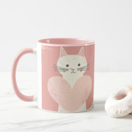 Kaffe Mugg för tallrikar av mjuk Rosa Vintage