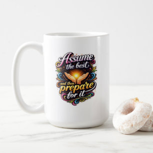 Kaffe mugg för vänsterhänta som stärker deras iden