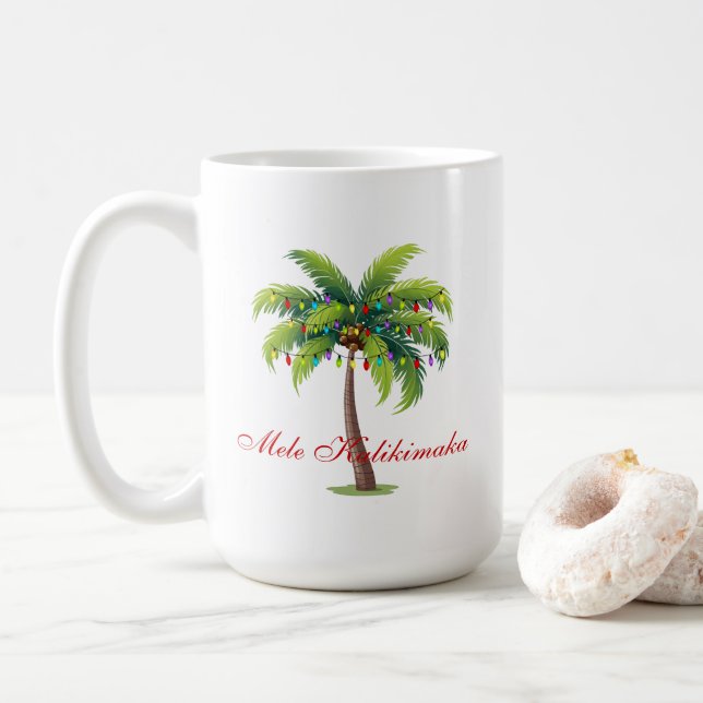 Kaffe Mugg God jul/Mele Kalikimaka (Med munk)