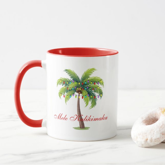 Kaffe Mugg God jul/Mele Kalikimaka (Med munk)