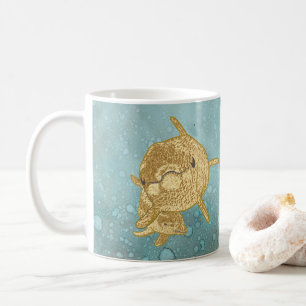 Kaffe mugg ’Guld Dolphins Mamma & Baby’ Sippy Kopp