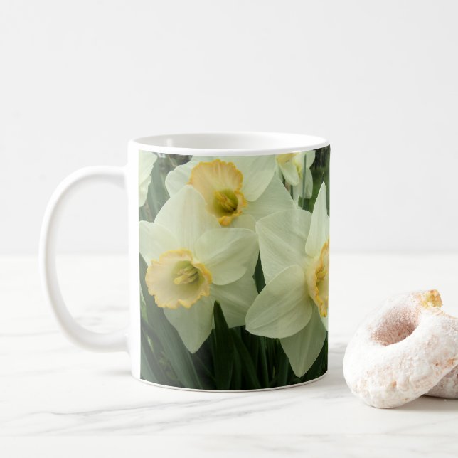 Kaffe Mugg - Guld Hearted Daffodils - speglad (Med munk)