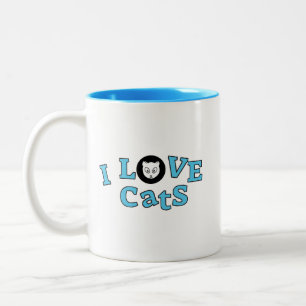 Kaffe Mugg I Kärlek Cats Cute Design