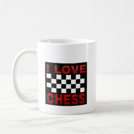 Kaffe Mugg: I Kärlek Chess Kaffemugg