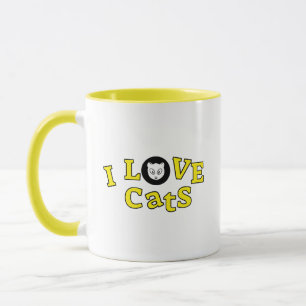 Kaffe Mugg I kärlek-kattens utformning
