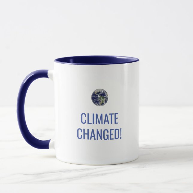 Kaffe Mugg i meddelandet om klimatförändring (Vänster)