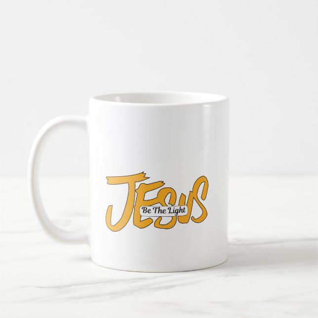 Kaffe Mugg "JESUS be be light" (Vänster)