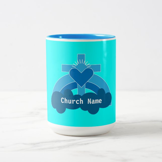 Kaffe Mugg, Klubbar och kyrkosamfund Två-Tonad Mugg (Center)