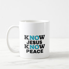 Kaffe Mugg: Know Jesus Know Peace Kaffemugg