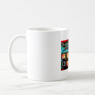 Kaffe Mugg Målning av Vintage Sun Motor Testare