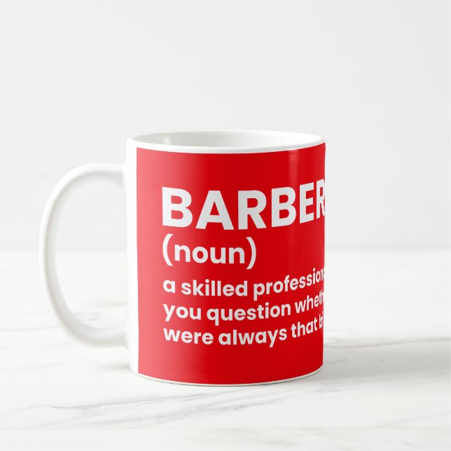 Kaffe Mugg med Barber Definition (Vänster)