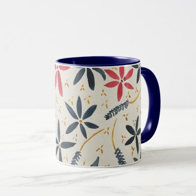 Kaffe mugg med blommigt (Framsida höger)