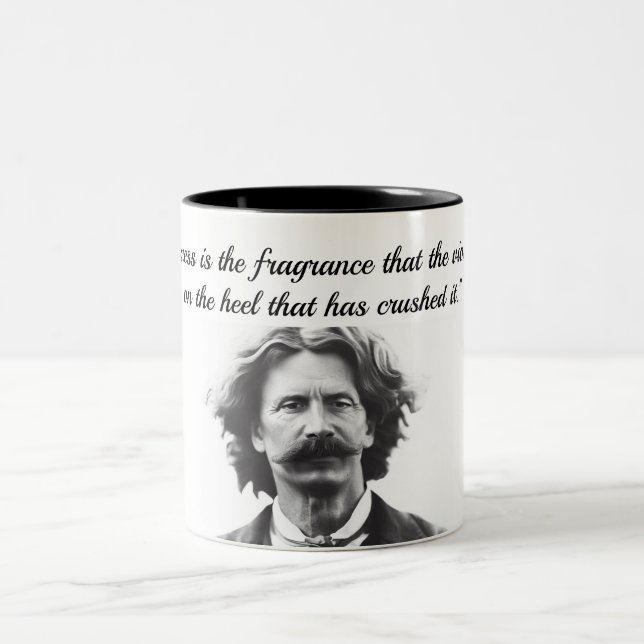 Kaffe Mugg med citat av Mark Twain (Center)