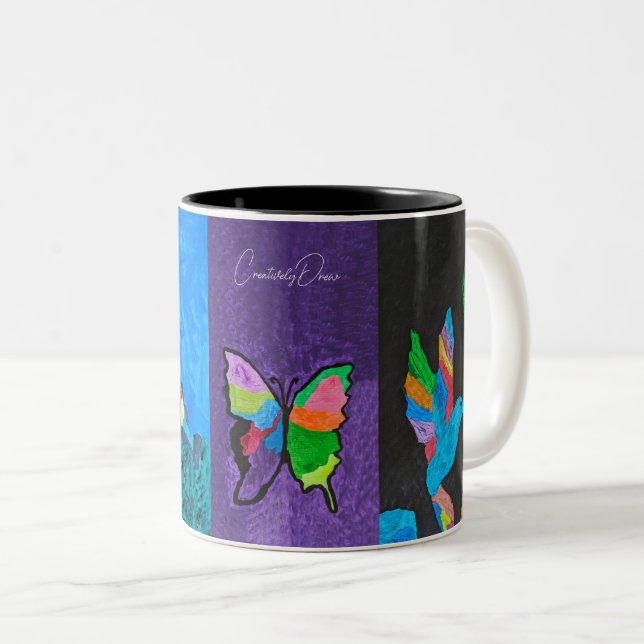 Kaffe Mugg med CreativeDrew-favoritteckningar (Framsida höger)
