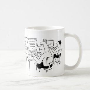 Kaffe Mugg med databehandling i Ord
