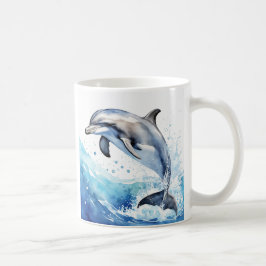 Kaffe mugg med delfindesign