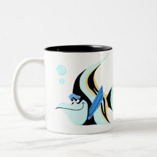 Kaffe mugg med en klar och säker ängelfisk