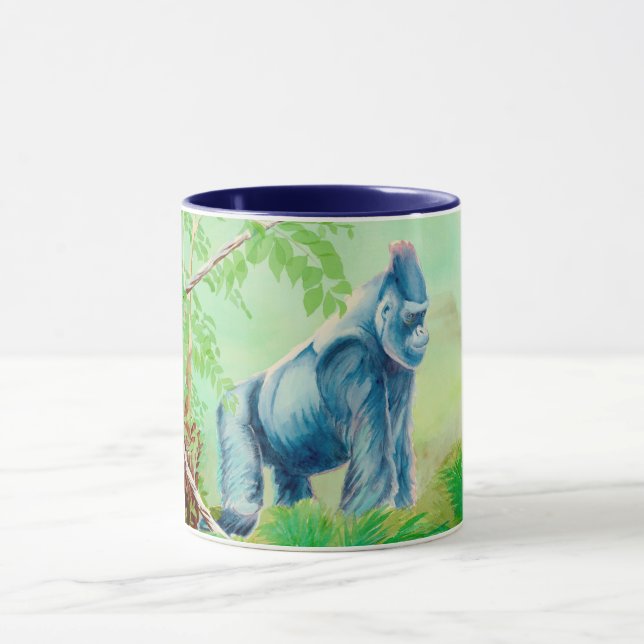 Kaffe mugg med gorilla, zoo djur (Center)