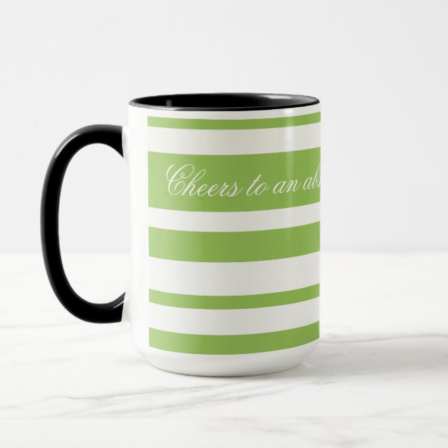 Kaffe Mugg med Grönt Rand (Vänster)