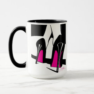 kaffe mugg med högklackar konst