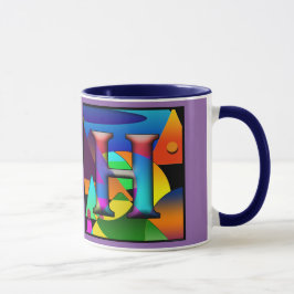 Kaffe mugg med initialer E och H