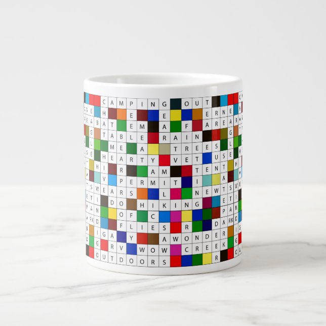 Kaffe-Mugg med kampanjkorsord Jumbo Mugg (Framsidan)