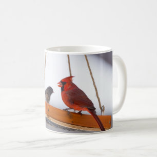 Kaffe mugg med kardinal och Juncos