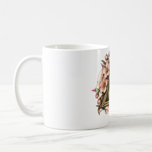 Kaffe mugg med körsbärsblomöga (Vänster)