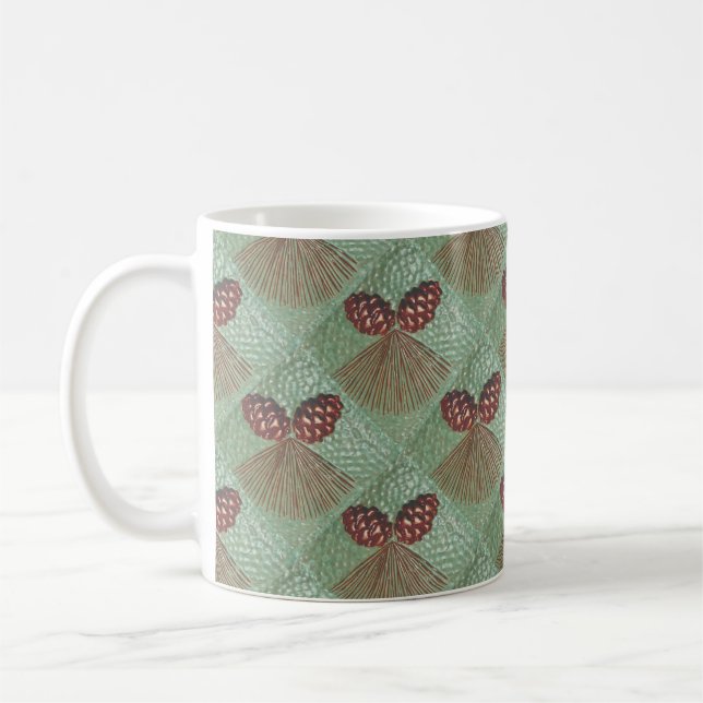 Kaffe Mugg med Pinecone Design (Vänster)