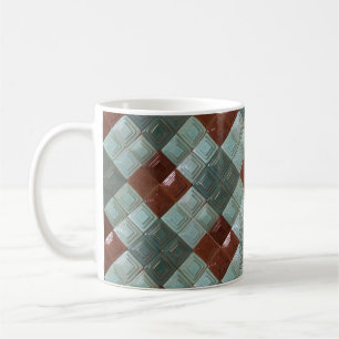 Kaffe Mugg med rutmönster