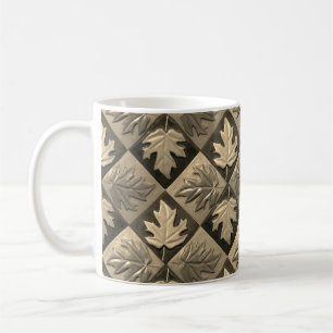 Kaffe Mugg med Sepia Maple löv design