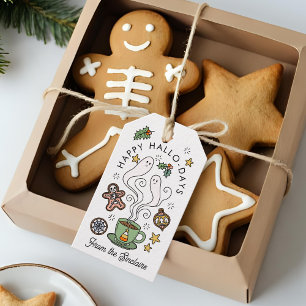 Kaffe Mugg med Spöken Halloween-jul Presentetikett