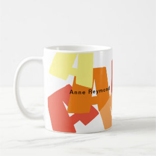 Kaffe Mugg med Stora Färg Initialer