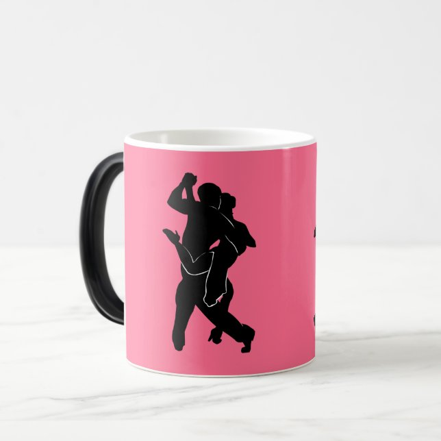 Kaffe Mugg med Tango Dancer - Anpassningsbar Färg (Framsida vänster)