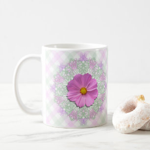 Kaffe Mugg - Medium Rosa Cosmos på Snöre & Lattice