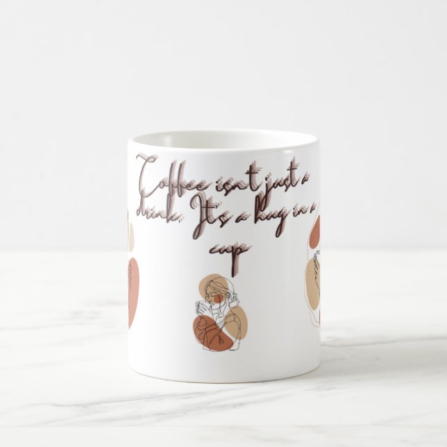 Kaffe Mugg | Minimalistisk typografi Modern Aesthe (Center)