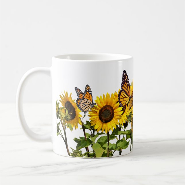 Kaffe Mugg monarch-blommor (Vänster)