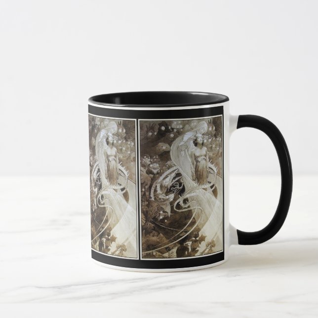 Kaffe Mugg: Mucha Illustration från Le Pater Mugg (Höger)