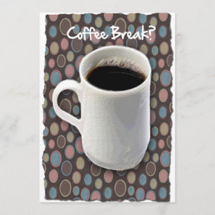 Kaffe Mugg och Ovaler Kaffebröd Inbjudningar