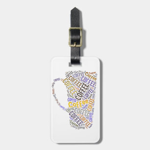 Kaffe Mugg Ord Art Bagagebricka