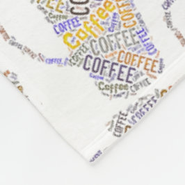 Kaffe Mugg Ord Art Fleecefilt