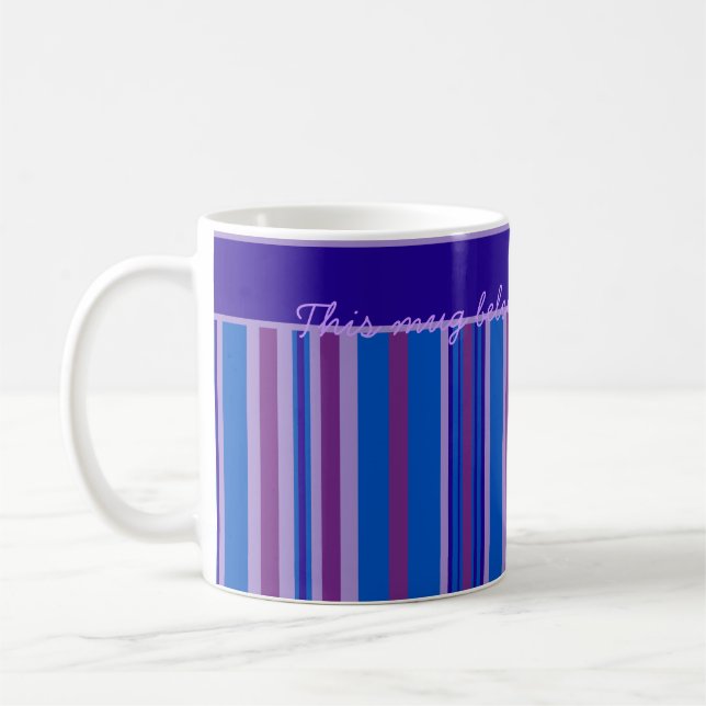 Kaffe Mugg: Personalize Blue, Mauve, Rosa Rand Kaffemugg (Vänster)