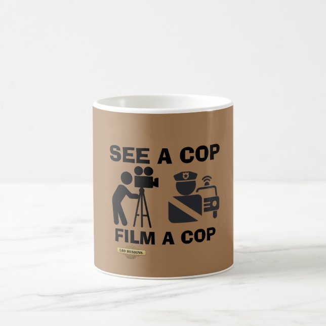 kaffe mugg"SE EN COP FILM A COP" Kaffemugg (Center)