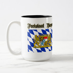 Kaffe Mugg som visar den bayerska Jackat av Arm
