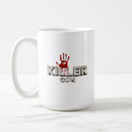 Kaffe mugg som visar officiell Killer Con logotyp
