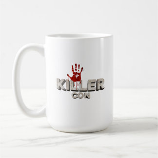 Kaffe mugg som visar officiell Killer Con logotyp