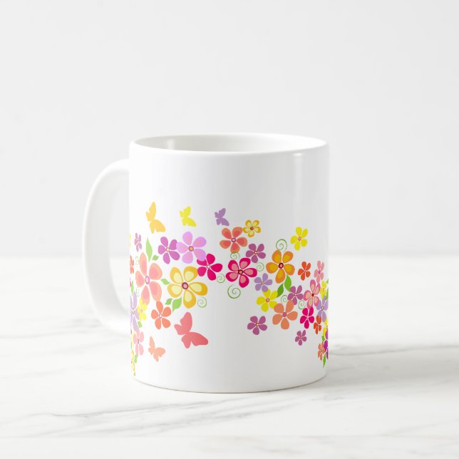 Kaffe Mugg-SummerFloral Kaffemugg (Framsida vänster)